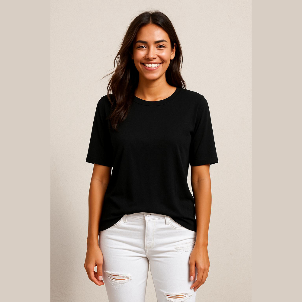 ISAAC Mizrahi Live Large Black Elbow Sleeve Top